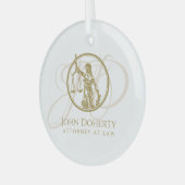 Ornement En Verre Échelles de justice | Themis (Avant gauche)