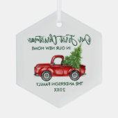 Ornement En Verre Écriture verte au pinceau Noël Nouvelle maison cam (Verso)