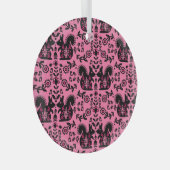 Ornement En Verre Écureuil Nordic Scandinave Folk Art (Avant droite)