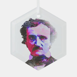 Ornement En Verre Edgar Allan Poe Auteur Poète écrivain