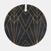 Ornement En Verre Elégance Art Déco : Glamour géométrique (Verso)