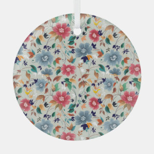 Ornement En Verre Élégance fleurit : Floral Vintage Arrière - plan