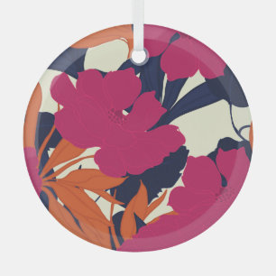 Ornement En Verre Élégance florale : motif abstrait
