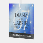 Ornement En Verre Élégant 67e anniversaire Mariage de Star Sapphire (Avant gauche)