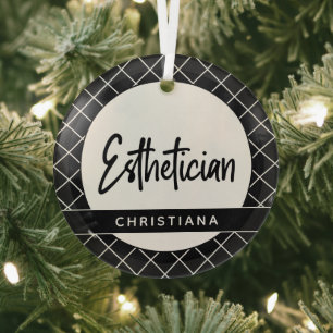 Ornement En Verre Elégant Esthéticien Beauticien Personnalisé