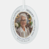 Ornement En Verre Elegant In Loving Memory Memorial Funeral Keepsake (Avant gauche)