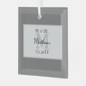 Ornement En Verre Élégant M. et Mme Monogram (Avant gauche)