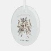 Ornement En Verre Elegant Personalized Christmas Ornament (Avant gauche)