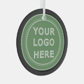 Ornement En Verre Elegant & Sleek Black QR Code (Avant droite)