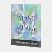 Ornement En Verre Élégante 34e anniversaire du Mariage Opal (Avant gauche)