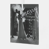 Ornement En Verre Élégante photo mariée et mariée (Avant gauche)