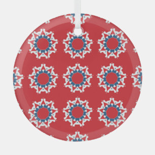 Ornement En Verre Élément rond Motif sans couture