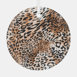 Ornement En Verre Empreinte de léopard africain sans couture