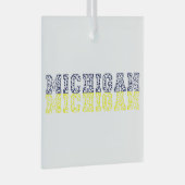 Ornement En Verre Empreinte de léopard Blue & Gold Michigan (Avant droite)