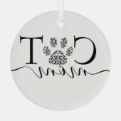 Ornement En Verre Empreinte mère Cat (Verso)