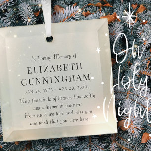 Ornement En Verre En Mémoire Amoureuse Mémorial Simple