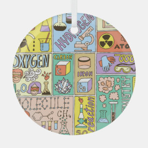 Ornement En Verre Ensemble d'illustrations Vintages de la chimie