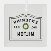 Ornement En Verre Entrée Milton Massachusetts (Verso)