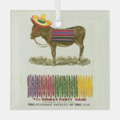 Ornement En Verre Éplucher la queue sur l'âne (Recto)