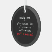 Ornement En Verre Équation mathématique Joyeux Noël (Avant gauche)