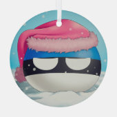 Ornement En Verre Estonie Campagne de Noël (Verso)