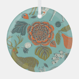 Ornement En Verre Eté Jardin Cerf Illustration transparente.