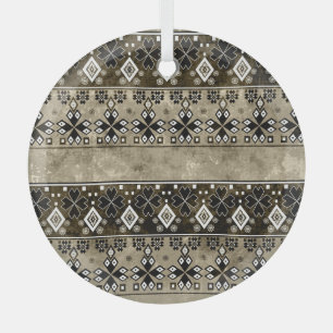 Ornement En Verre Ethnic Boho Grunge : Motif coloré