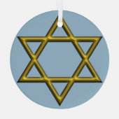 Ornement En Verre Étoile de David (Verso)
