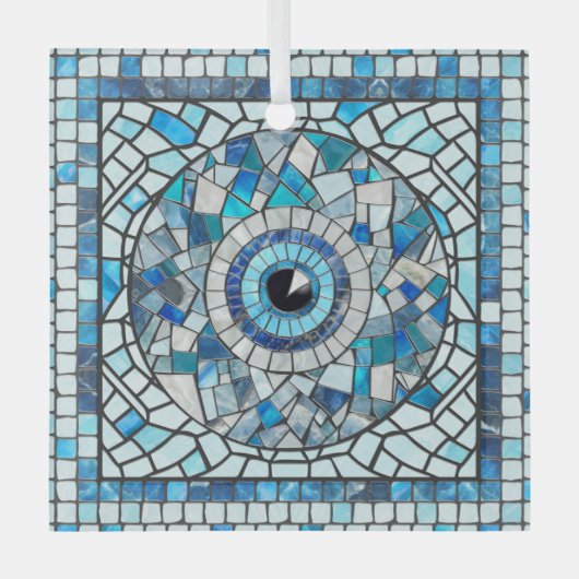 Ornement En Verre Evil Oeil Amulet Mosaic Art (Recto)