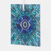 Ornement En Verre Evil Oeil Amulet Mosaic Art (Avant gauche)