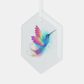 Ornement En Verre Exotic Rainbow Hummingbird (Avant gauche)