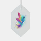 Ornement En Verre Exotic Rainbow Hummingbird (Avant droite)