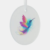 Ornement En Verre Exotic Rainbow Hummingbird (Avant droite)