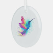 Ornement En Verre Exotic Rainbow Hummingbird (Avant gauche)