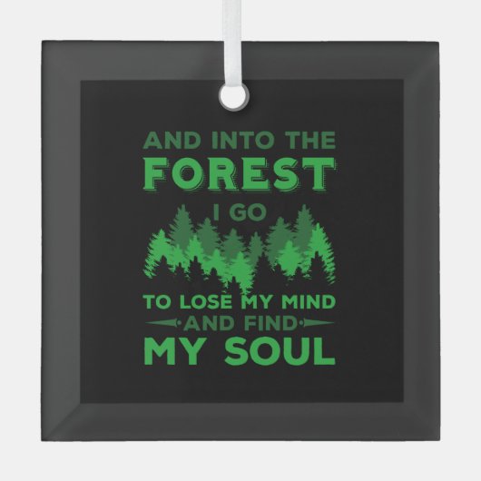 Ornement En Verre Extérieur - Dans La Forêt Je Vais (Recto)