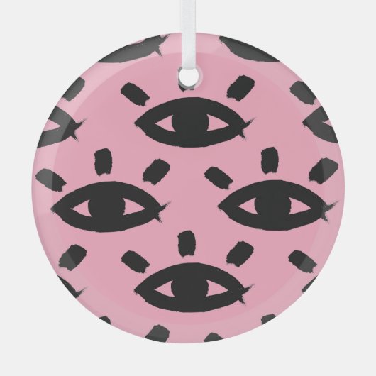 Ornement En Verre Eyes Watercolor Brush, Motif Sketch. (Recto)