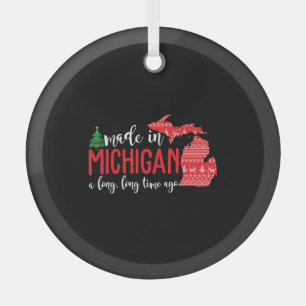 Ornement En Verre Fabriqué Au Michigan Il Y A Longtemps Noël