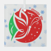 Ornement En Verre Faire un don Vie Papillon Donateur Sensibilisation (Recto)