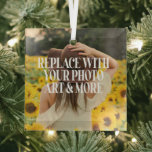 Ornement En Verre Faites votre propre personnalisation personnalisée<br><div class="desc">Faites votre propre ornement personnalisé unique de Ricaso - ajoutez votre propre photo et texte Aussi idéal pour les mariages et d'autres occasions. De nombreux styles à choisir,  y compris un côté et deux côtés.</div>