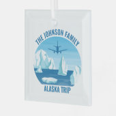 Ornement En Verre Famille Alaska vacances Custom Glacier Noël (Avant gauche)