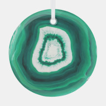 Faux Green Agate Glass Oraments