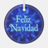 Ornement En Verre Feliz Navidad - Snowburst (Recto)