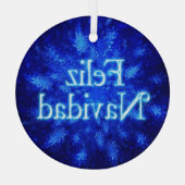 Ornement En Verre Feliz Navidad - Snowburst (Verso)