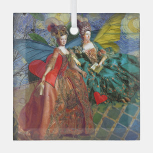 Ornement En Verre Femme Papillon Capricieuse Gémeaux Gothique Classi