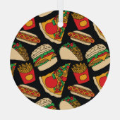 Ornement En Verre Fête de Restauration Rapide : Isolement Motif Vint (Verso)