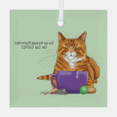 Ornement En Verre Fête des pères Best Cat Papa (Verso)