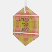 Ornement En Verre Fêtez Votre Amour ! (Avant gauche)