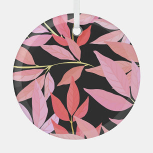 Ornement En Verre Feuilles botaniques, motif sans couture colorée.