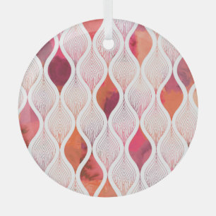 Ornement En Verre Feuilles d'aquarelle modernes, motif sans couture.