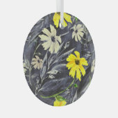 Ornement En Verre Feuilles d'automne, baies : motif d'aquarelle. (Avant droite)